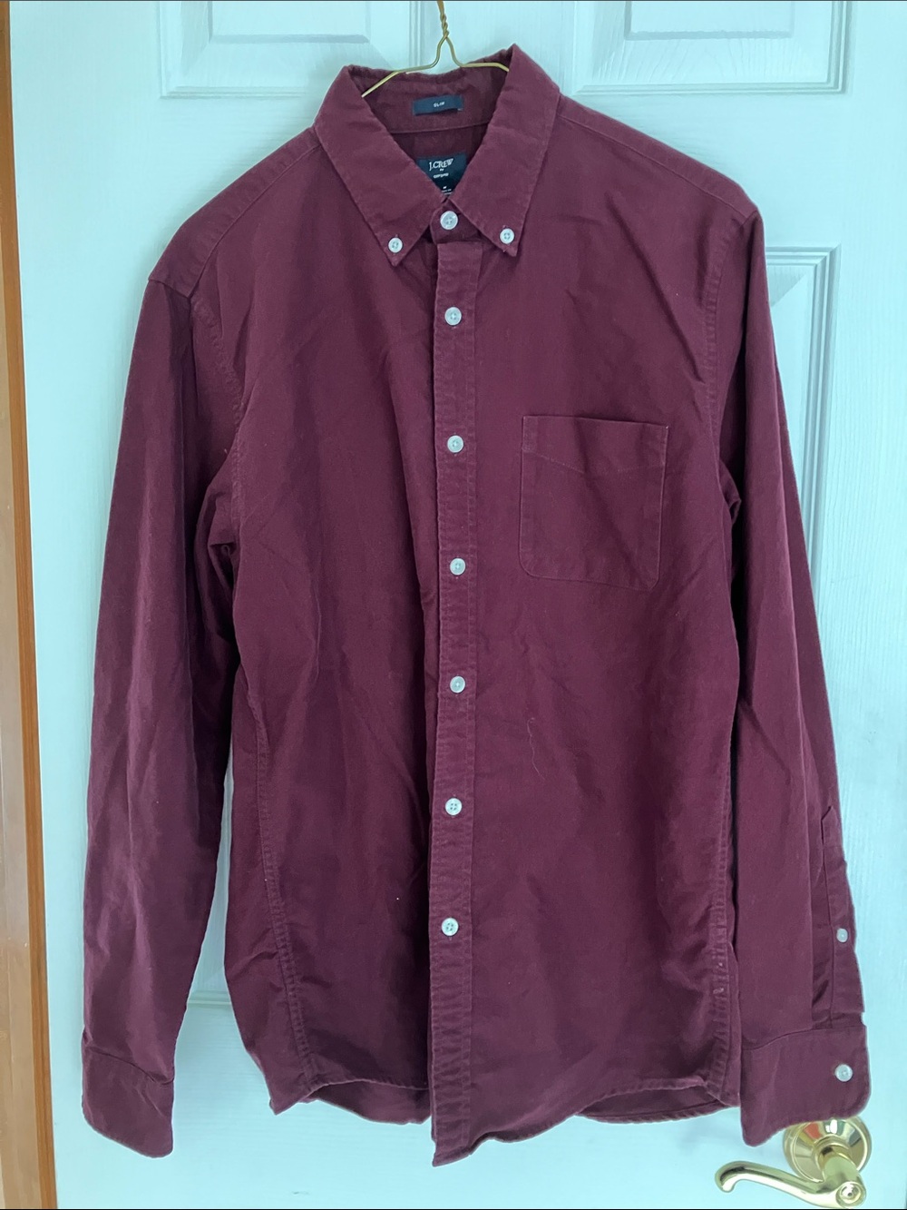 J. Crew Men’s Button-Down Shirt in Deep Wine